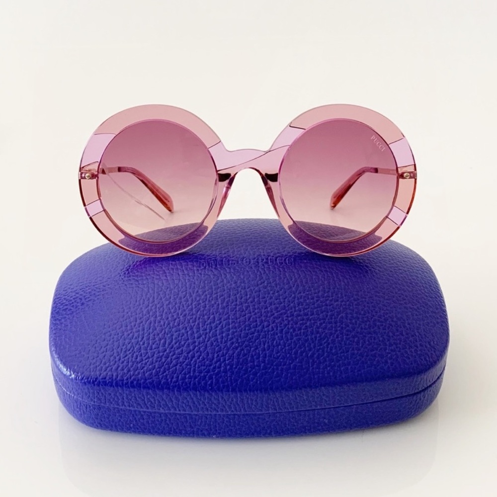 Emilio Pucci Pink Round Oversized Sunglasses - Picture 10 of 14